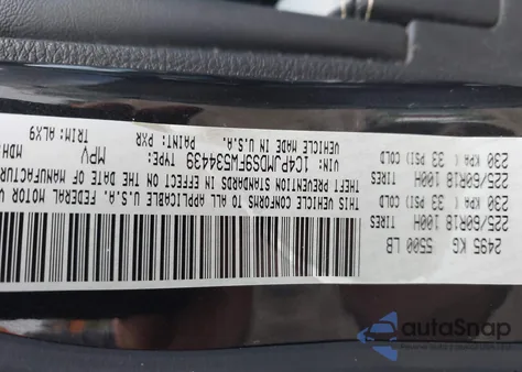 2015 Jeep Cherokee Limited z USA, uszkodzony, nr VIN 1C4PJMDS9FW534439